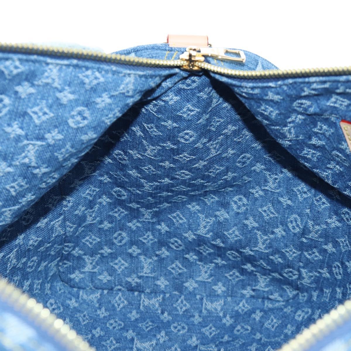 LOUIS VUITTON Monogram Denim Keepall Bandouliere 45 Bag M24315 LV Auth yk9898SM