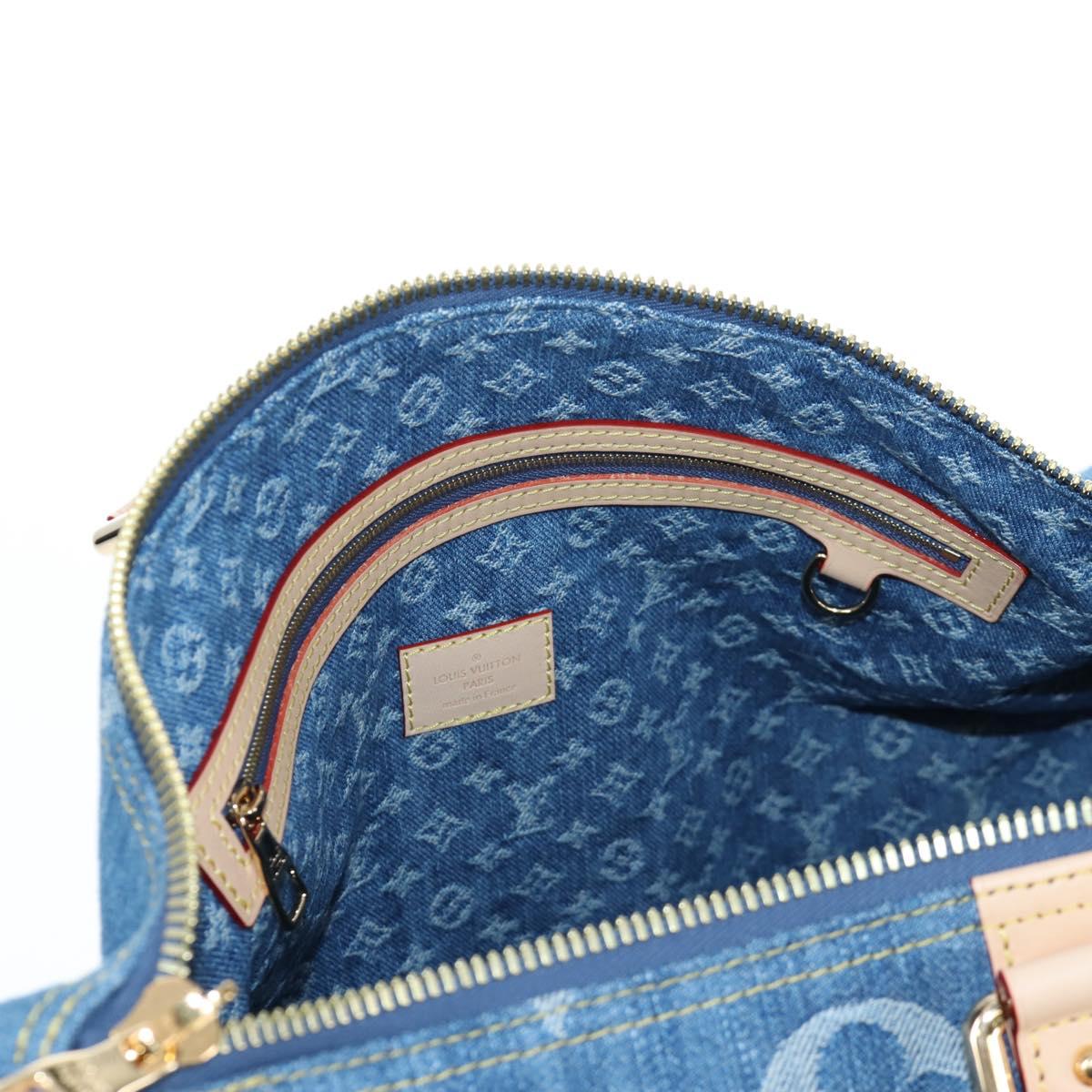 LOUIS VUITTON Monogram Denim Keepall Bandouliere 45 Bag M24315 LV Auth yk9898SM