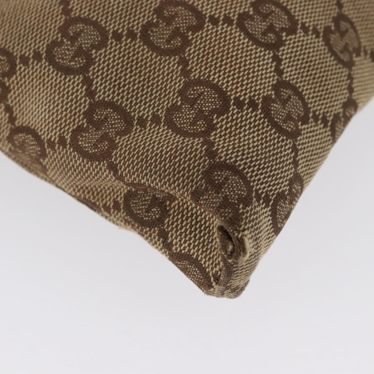GUCCI GG Canvas Waist bag Beige Silver 28566 Auth YKZ003