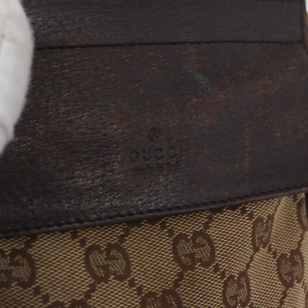 GUCCI GG Canvas Waist bag Beige Silver 28566 Auth YKZ003