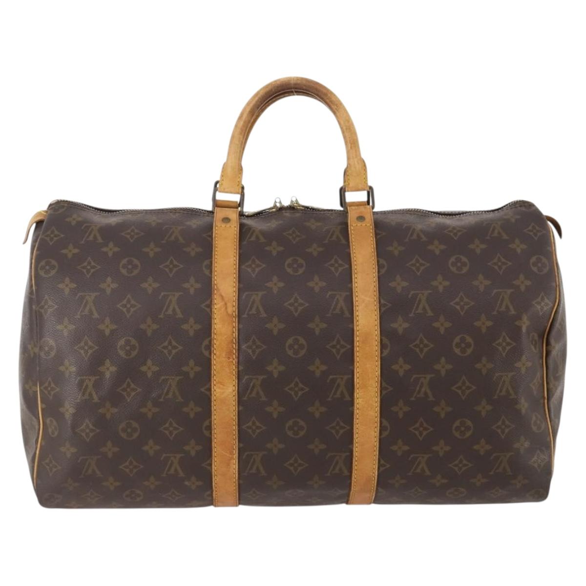 LOUIS VUITTON Monogram Keepall 50 Boston Bag M41426 LV Auth YKZ016