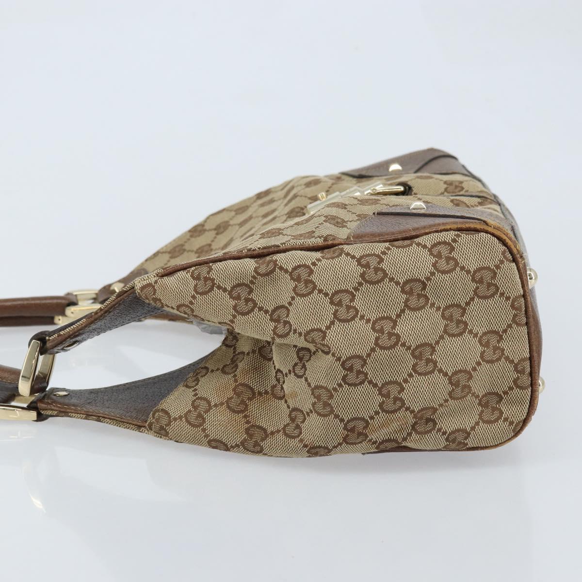 GUCCI GG Canvas Jackie Hand Bag Beige Gold 124407 Auth YKZ049