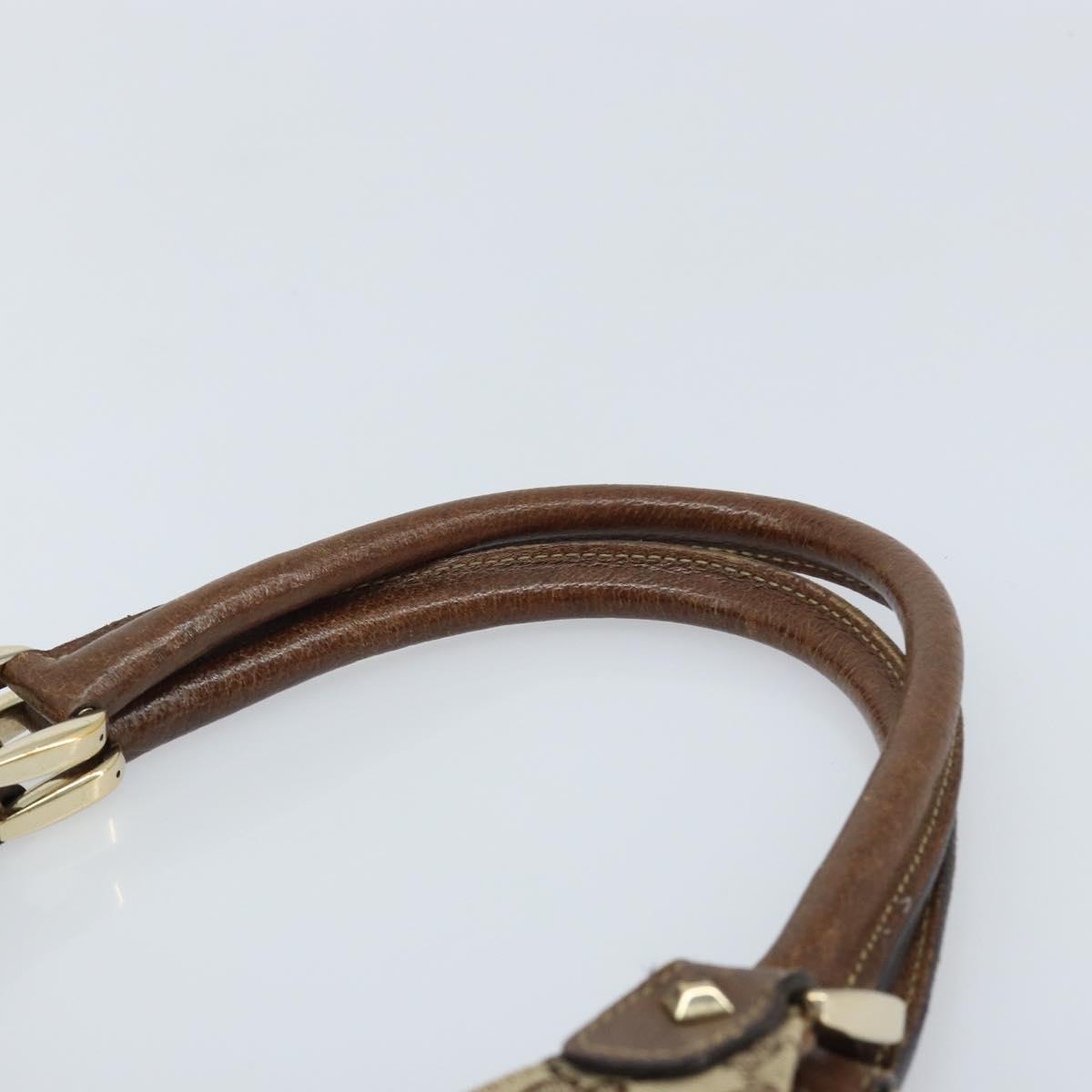 GUCCI GG Canvas Jackie Hand Bag Beige Gold 124407 Auth YKZ049