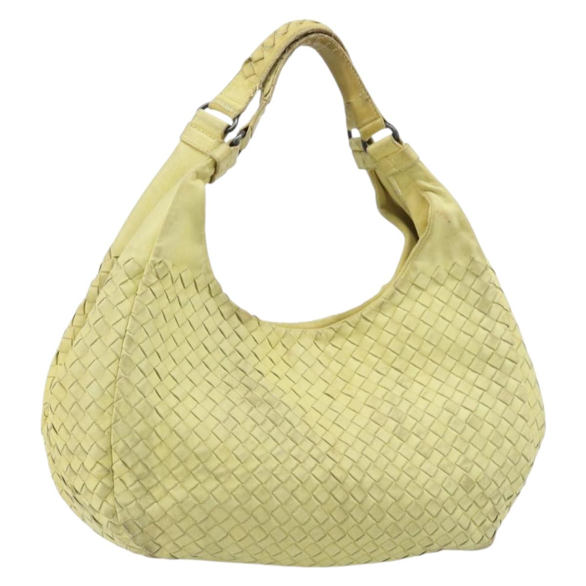BOTTEGA VENETA INTRECCIATO Hand Bag Leather Yellow 125787 Auth YKZ050