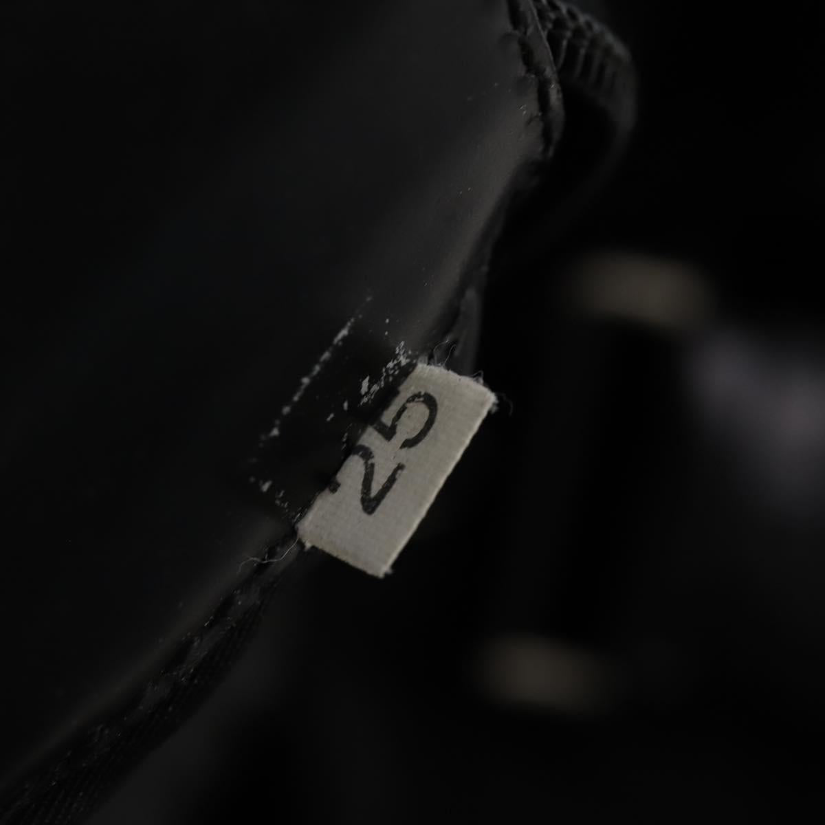 PRADA Boston Bag Nylon 2way Black Silver Auth YKZ057