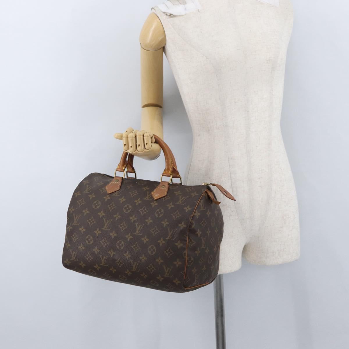 LOUIS VUITTON Monogram Speedy 30 Hand Bag M41526 LV Auth YKZ058