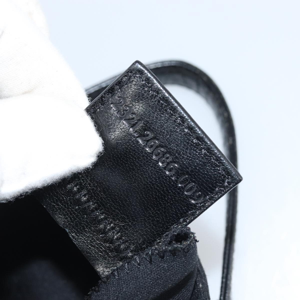 FENDI Hand Bag Nylon Black Silver Auth YKZ062