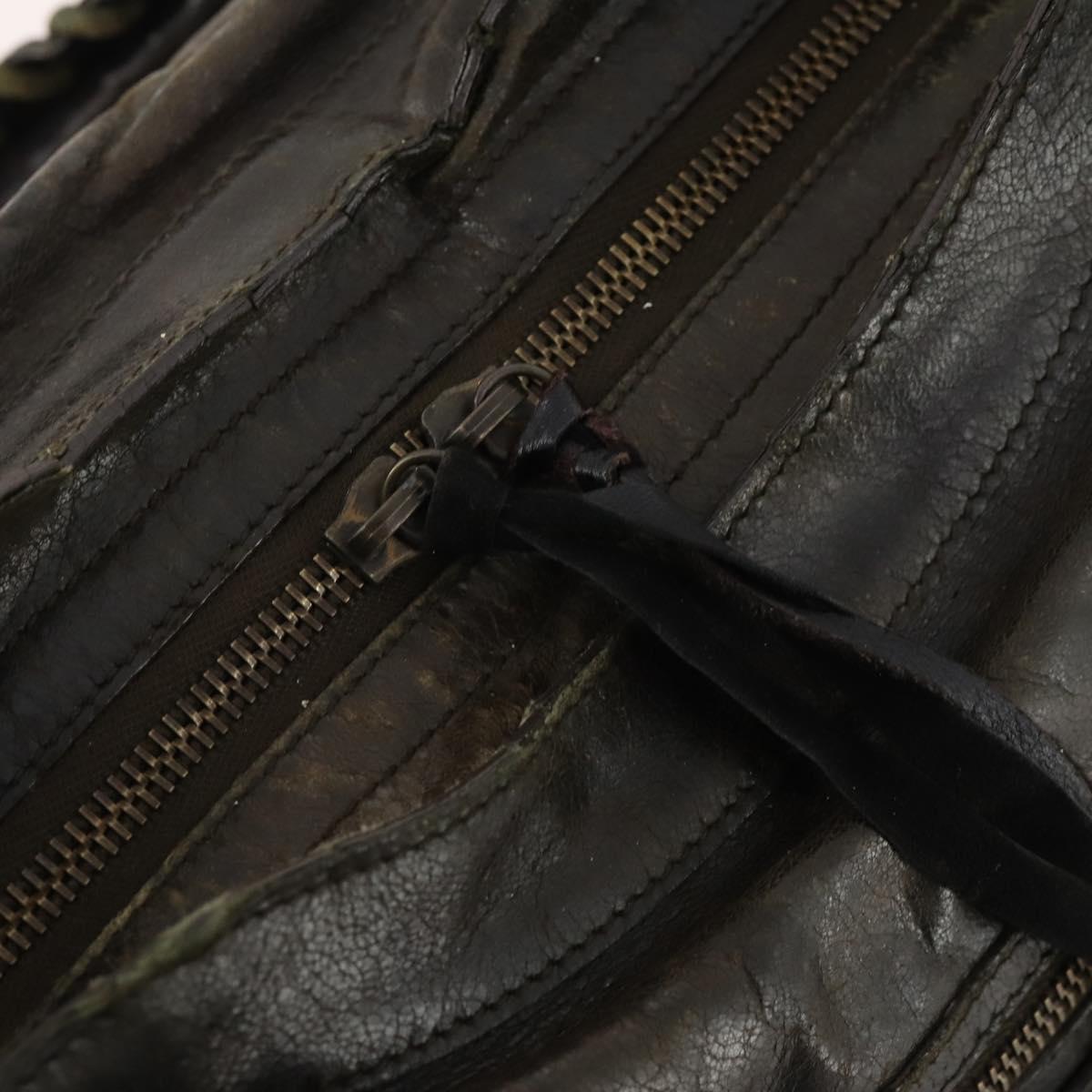 BALENCIAGA The City Hand Bag Leather 2way Brown 115748 Auth YKZ094