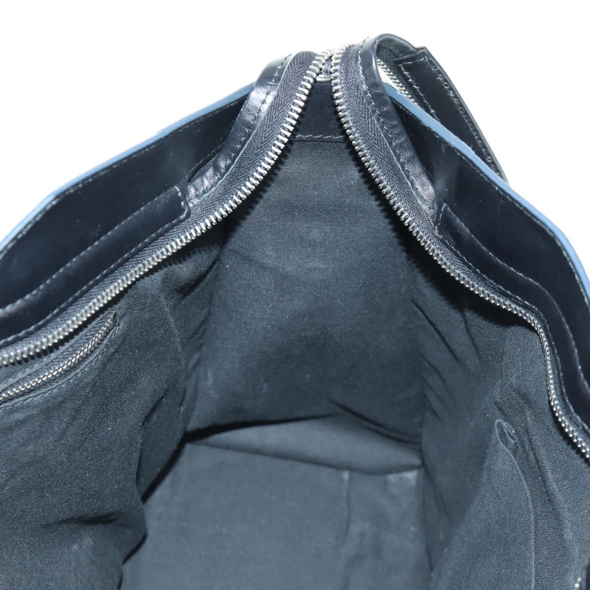 BALENCIAGA Giant City Hand Bag Leather 2way Black Silver 281770 Auth YKZ099SAV