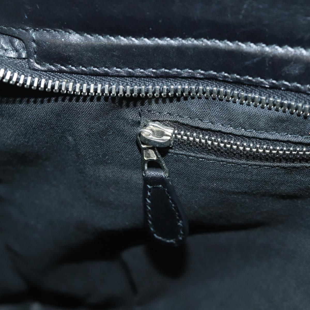 BALENCIAGA Giant City Hand Bag Leather 2way Black Silver 281770 Auth YKZ099SAV