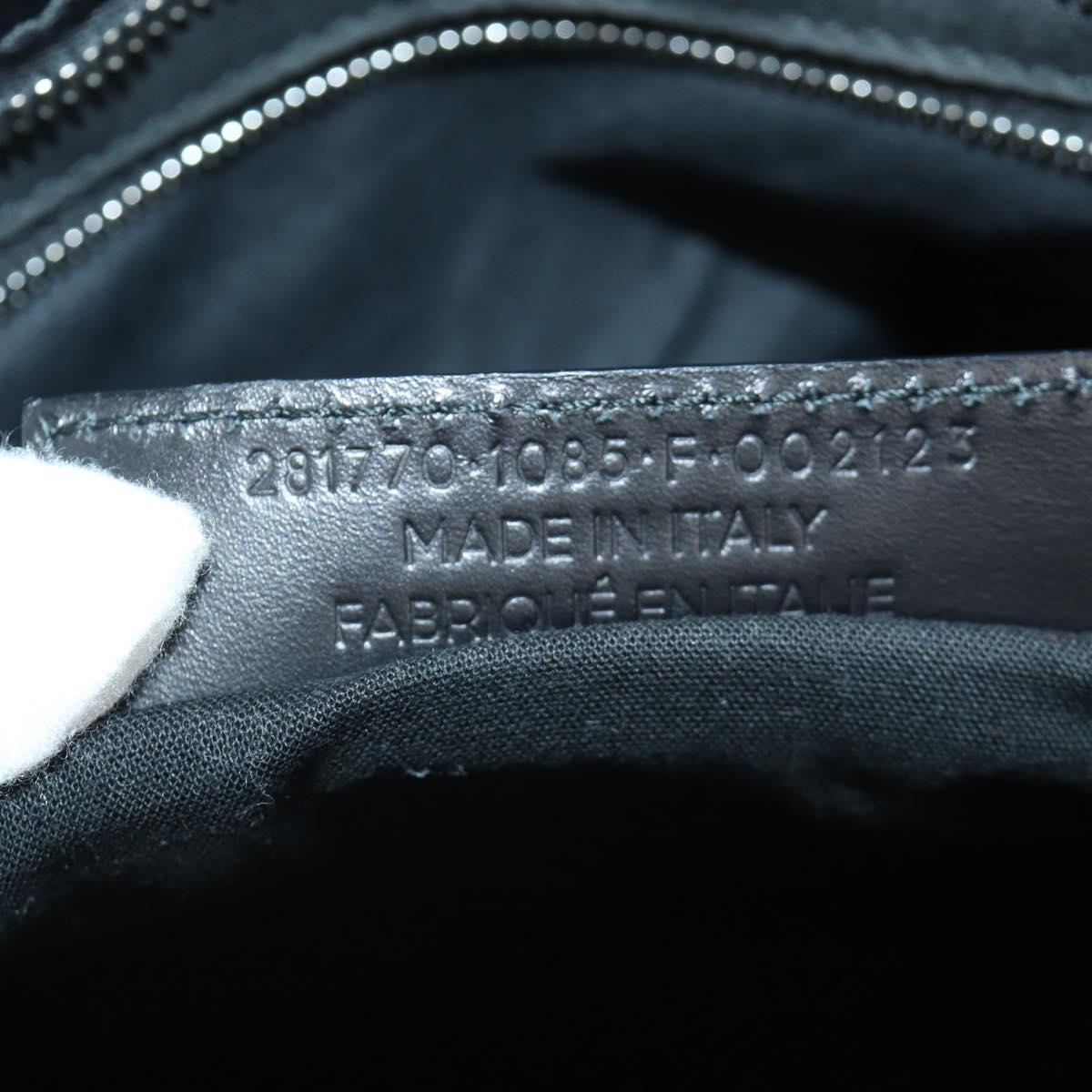 BALENCIAGA Giant City Hand Bag Leather 2way Black Silver 281770 Auth YKZ099SAV