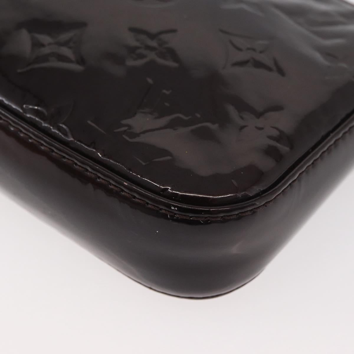 LOUIS VUITTON Vernis Pochette Accessoires Pouch Amarante M91576 LV Auth YKZ1011A