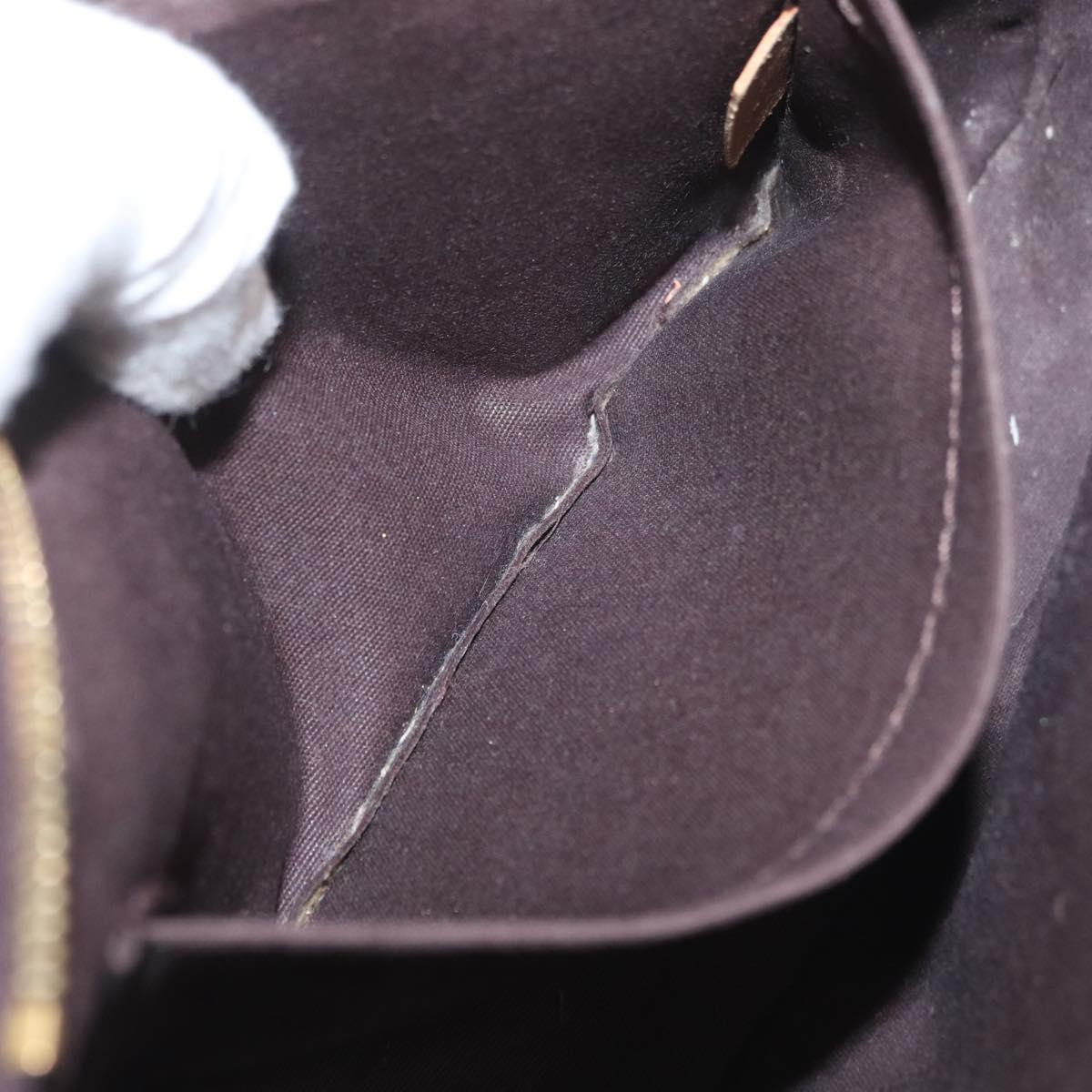 LOUIS VUITTON Vernis Pochette Accessoires Pouch Amarante M91576 LV Auth YKZ1011A