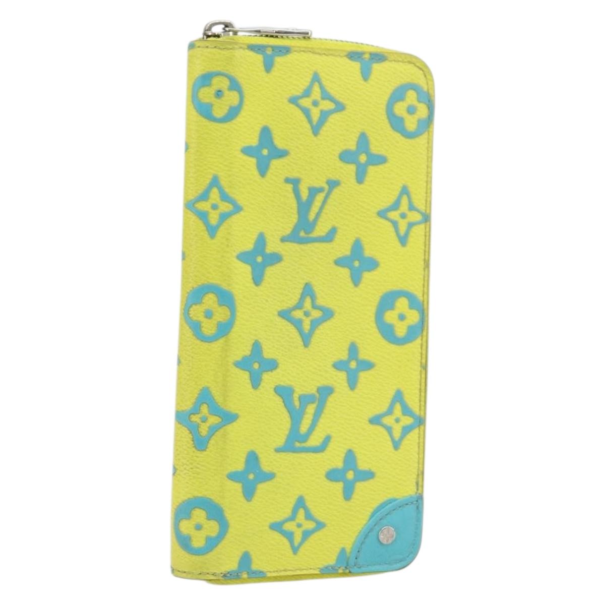 LOUIS VUITTON Playground Zippy Vertical Wallet Yellow M82005 Auth YKZ1017V