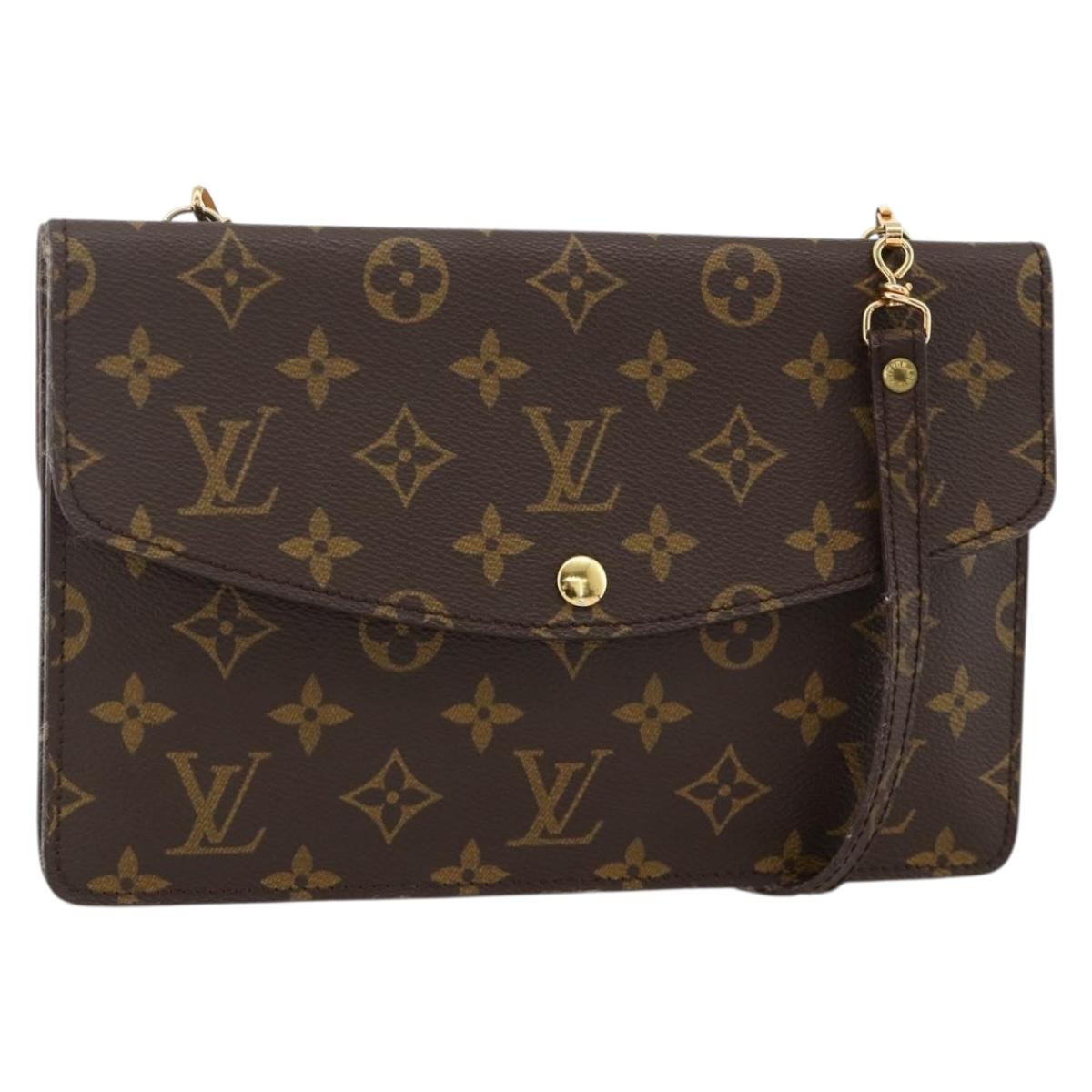LOUIS VUITTON Monogram Double Rabat Shoulder Bag M51815 LV Auth YKZ1030