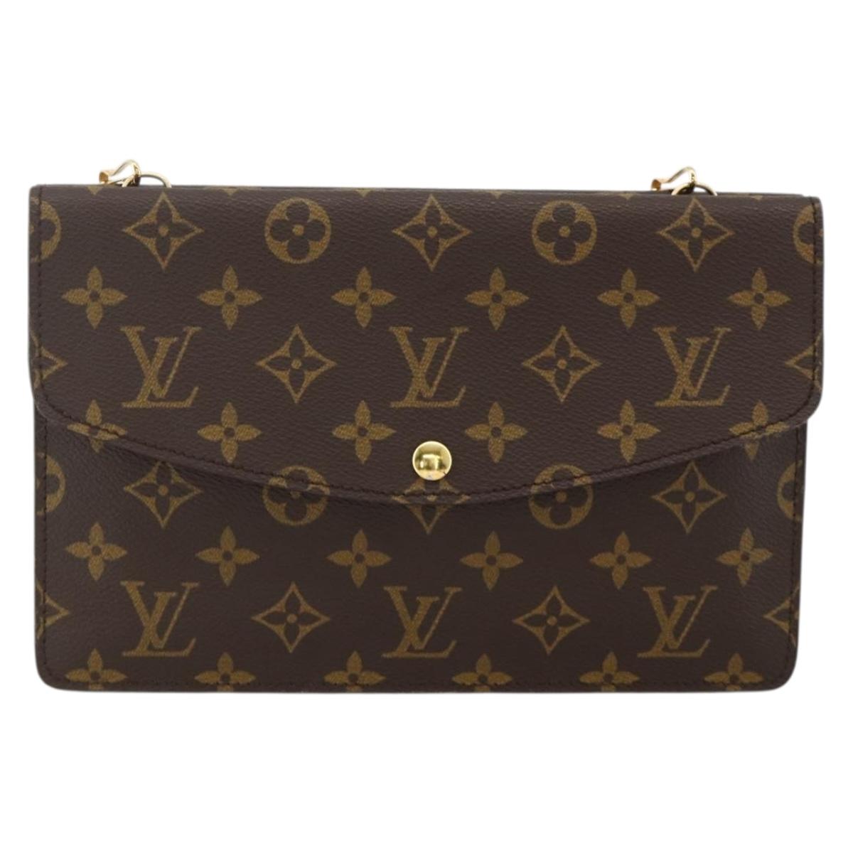 LOUIS VUITTON Monogram Double Rabat Shoulder Bag M51815 LV Auth YKZ1030