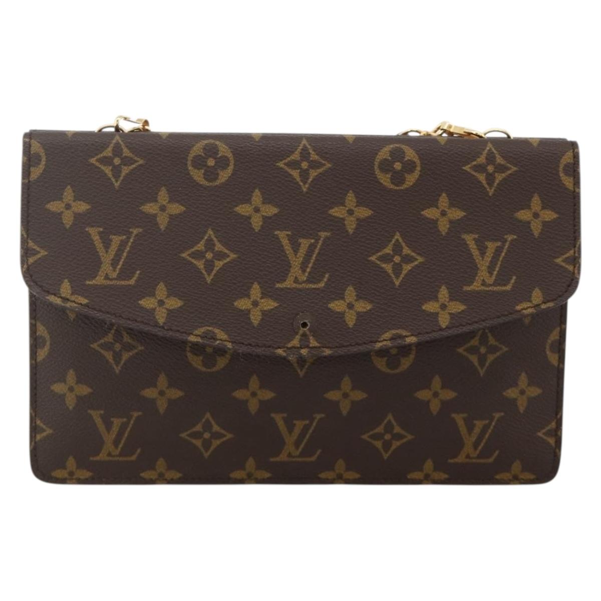 LOUIS VUITTON Monogram Double Rabat Shoulder Bag M51815 LV Auth YKZ1030