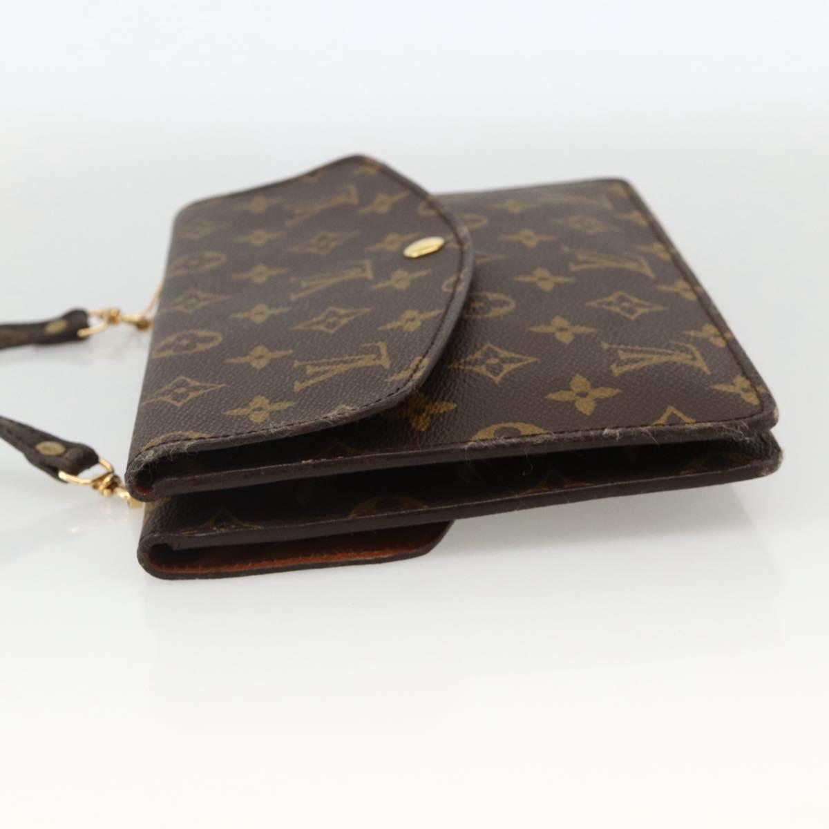 LOUIS VUITTON Monogram Double Rabat Shoulder Bag M51815 LV Auth YKZ1030