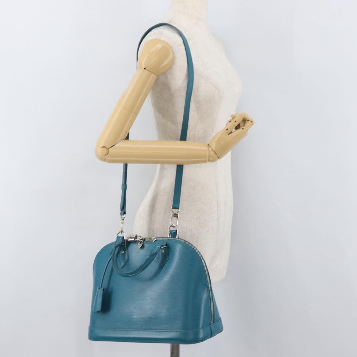 LOUIS VUITTON Epi Alma PM Hand Bag Cyan M40624 LV Auth YKZ1045V