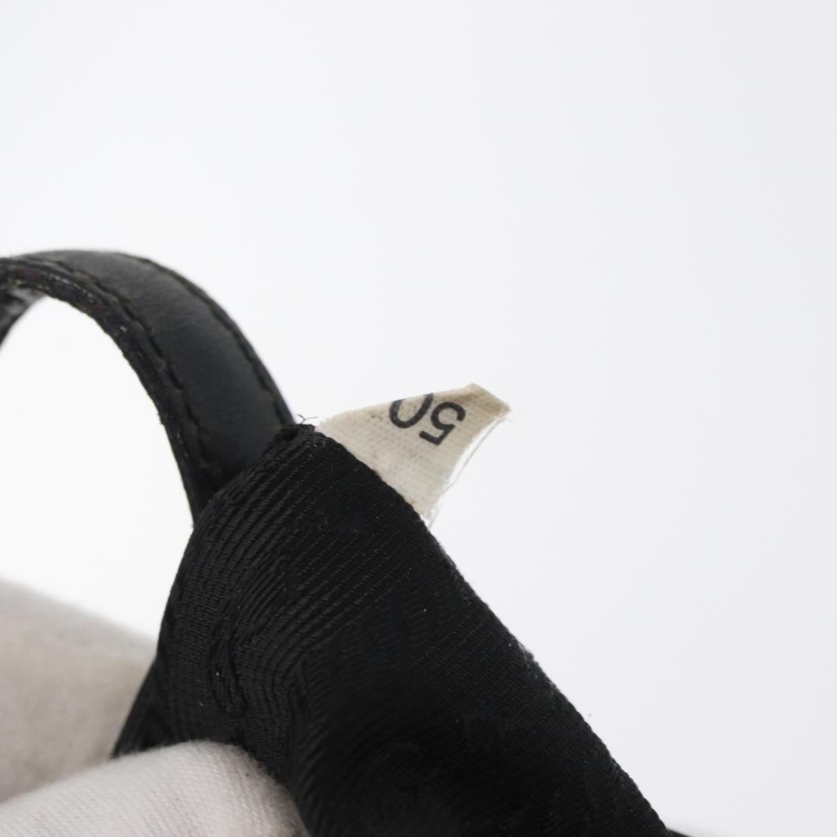 PRADA Tote Bag Nylon Black Silver Auth YKZ1116