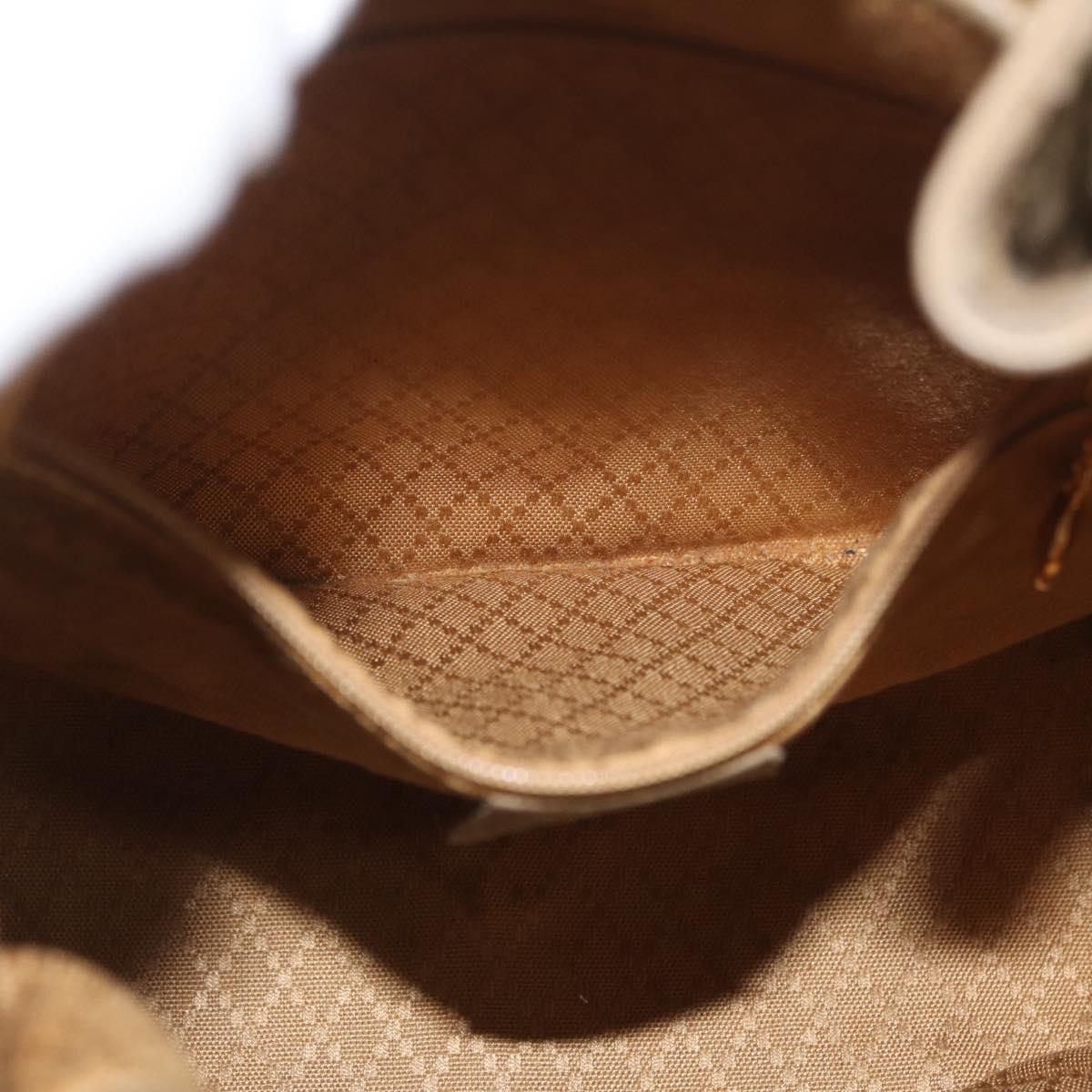 GUCCI Bamboo Purse Bag Suede 2way Khaki Gold 001 2865 1657 Auth YKZ1119A