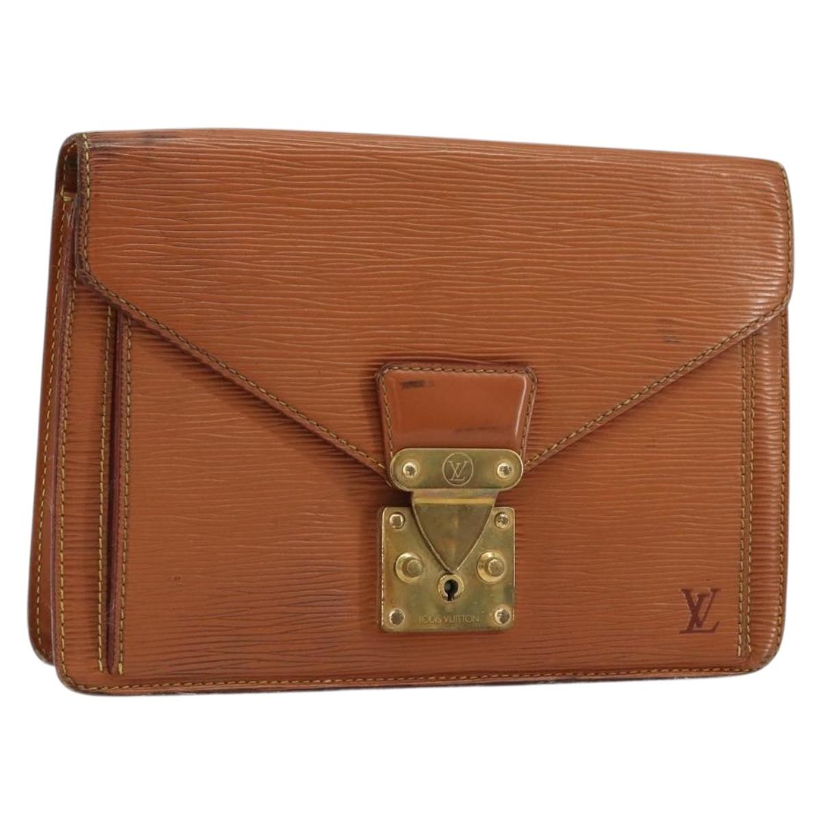 LOUIS VUITTON Epi Serie Dragonne Hand Bag Zipangu Gold M52618 LV Auth YKZ1131