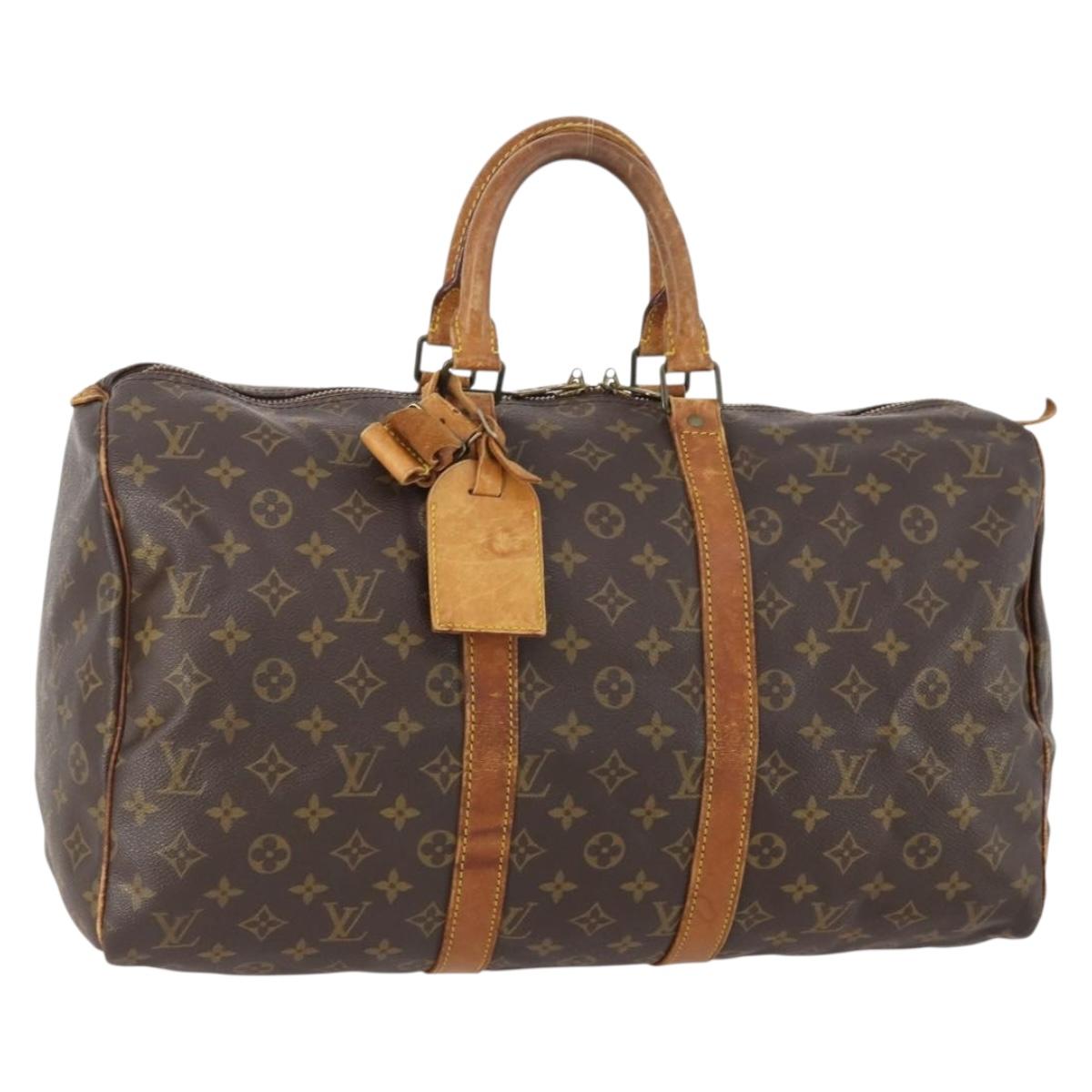 LOUIS VUITTON Monogram Keepall 45 Boston Bag M41428 LV Auth YKZ115