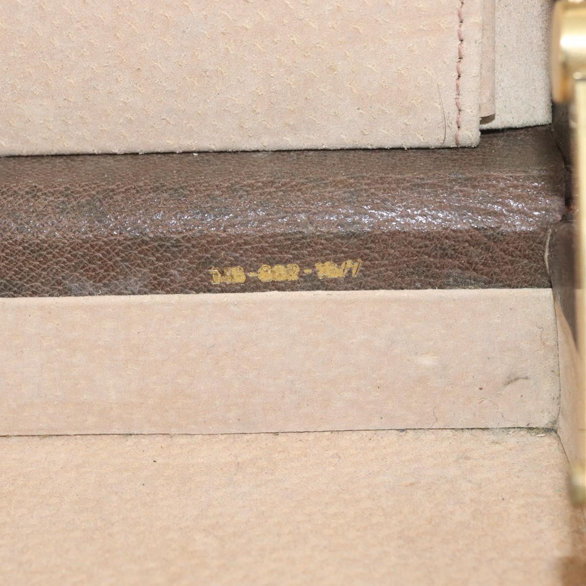 GUCCI GG Supreme Trunk PVC Beige Gold Auth YKZ1150