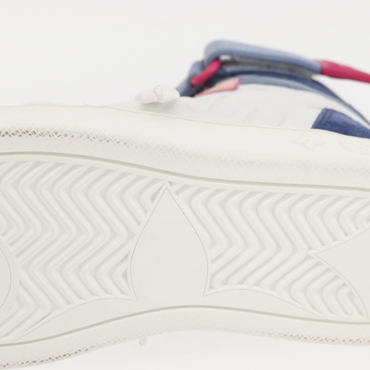 LOUIS VUITTON Boon Box Line High Cut Sneakers White LV Auth YKZ1186M