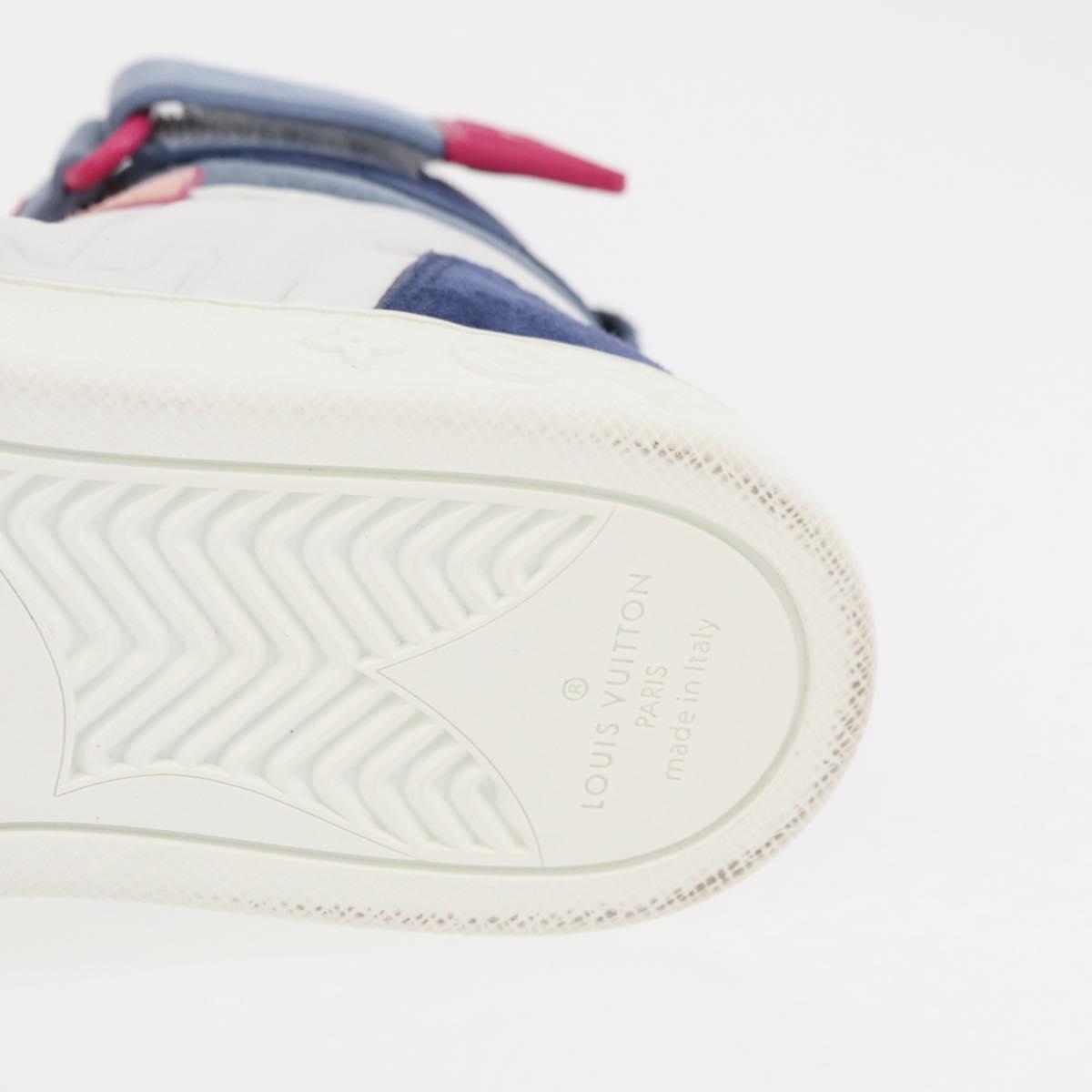 LOUIS VUITTON Boon Box Line High Cut Sneakers White LV Auth YKZ1186M