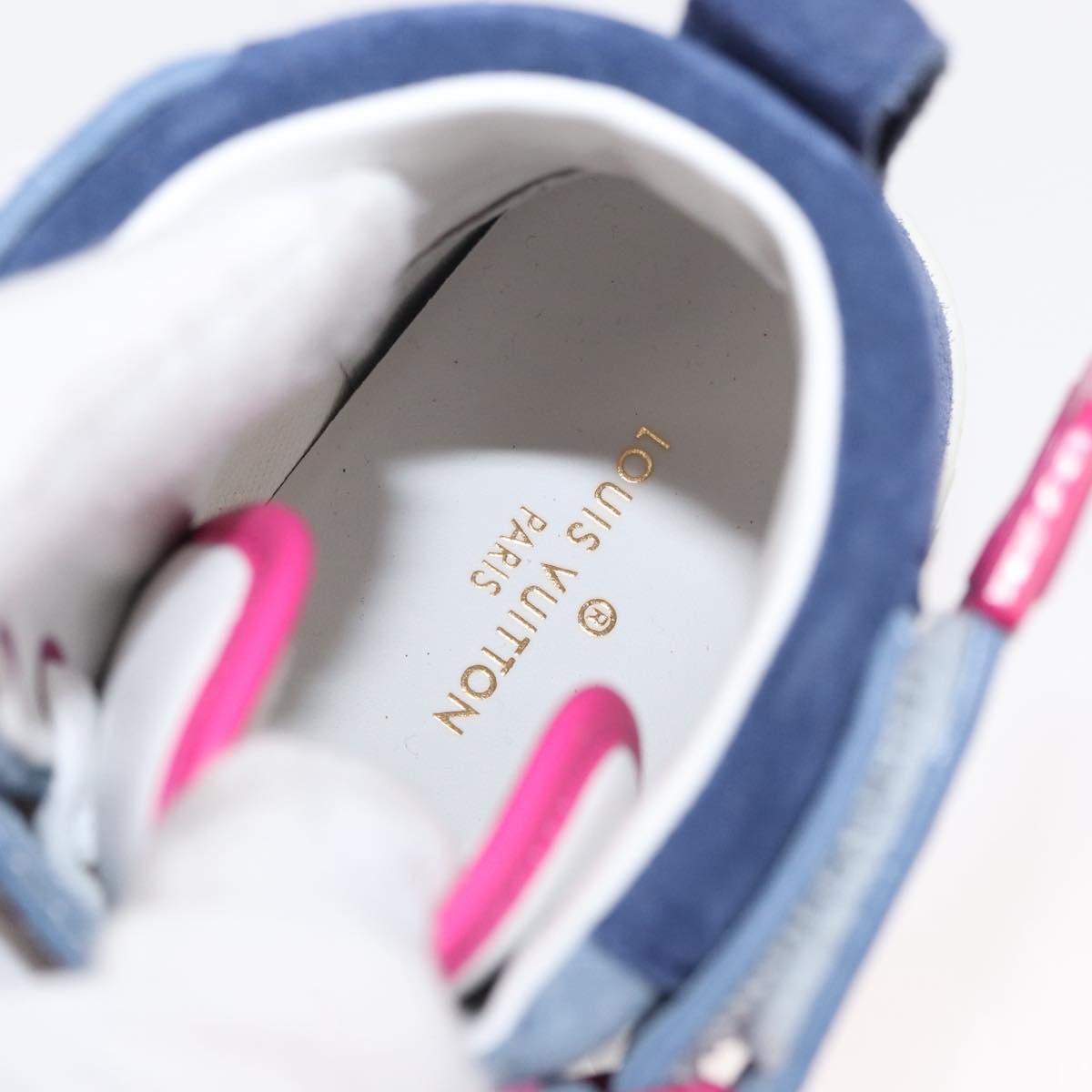 LOUIS VUITTON Boon Box Line High Cut Sneakers White LV Auth YKZ1186M