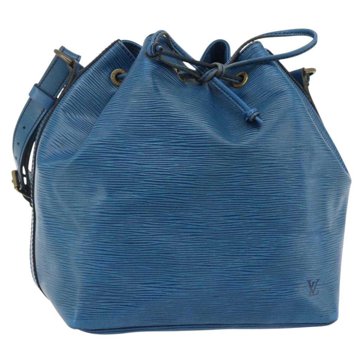 LOUIS VUITTON Epi Petit Noe Shoulder Bag Blue M44105 LV Auth YKZ1244