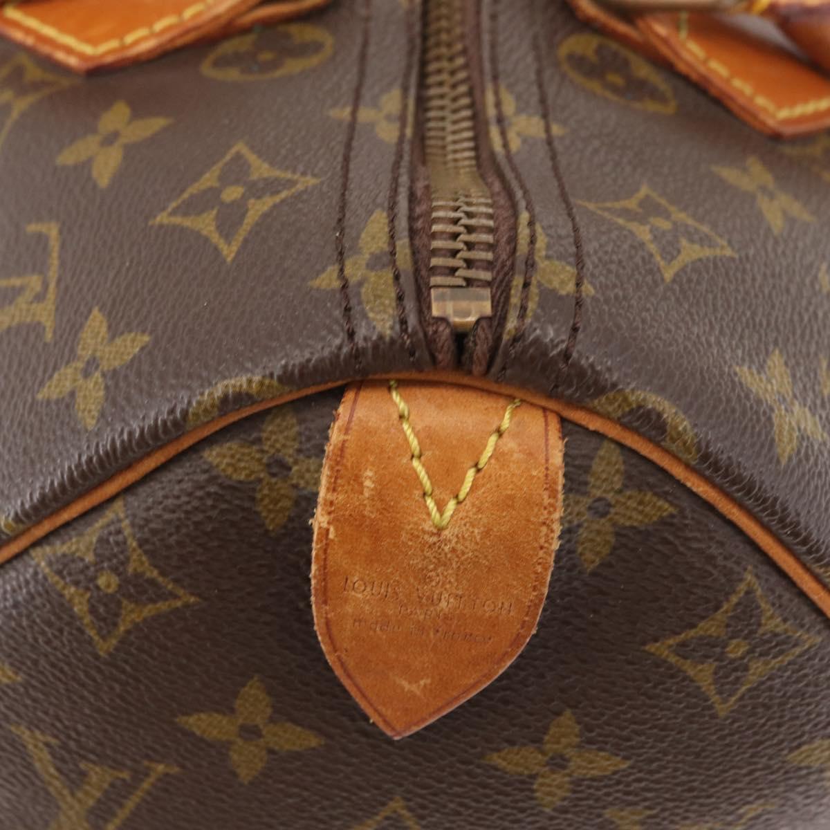 LOUIS VUITTON Monogram Speedy 30 Hand Bag M41526 LV Auth YKZ1261