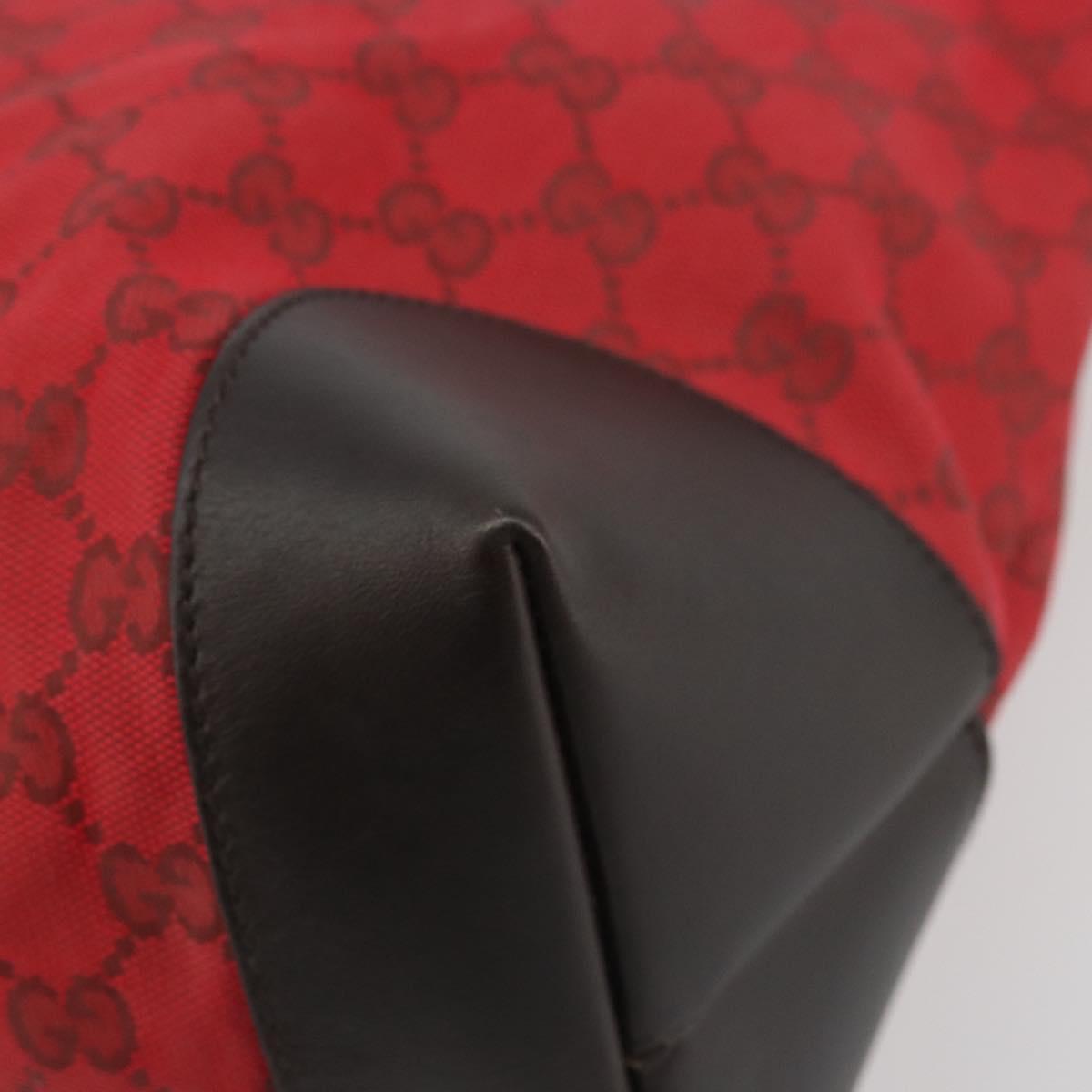 GUCCI GG Canvas Tote Bag Red Gold 308928 Auth YKZ1284A