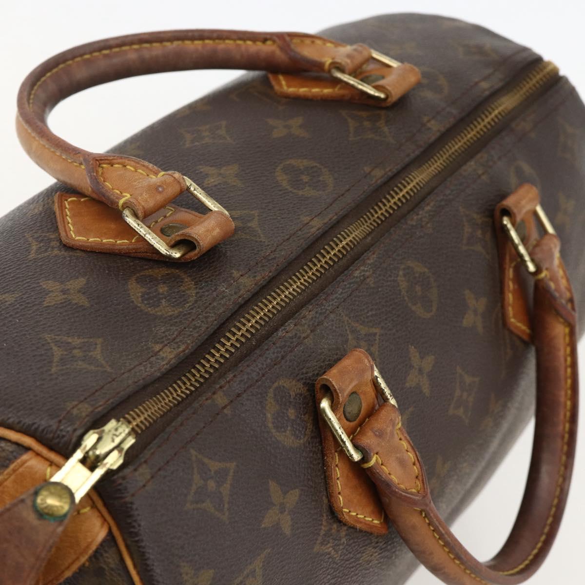 LOUIS VUITTON Monogram Speedy 30 Hand Bag M41526 LV Auth YKZ1288