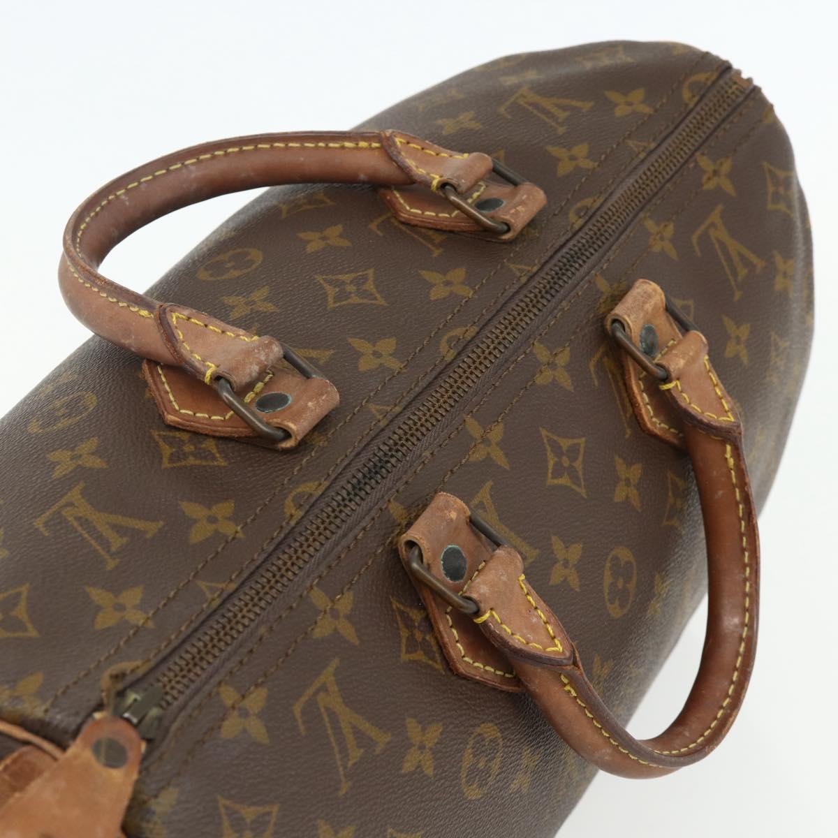 LOUIS VUITTON Monogram Speedy 35 Hand Bag M41524 LV Auth YKZ1301A