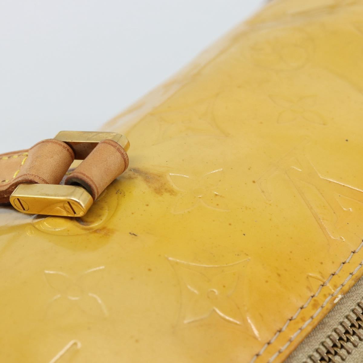 LOUIS VUITTON Monogram Vernis Bedford Hand Bag Beige M91006 LV Auth YKZ1306