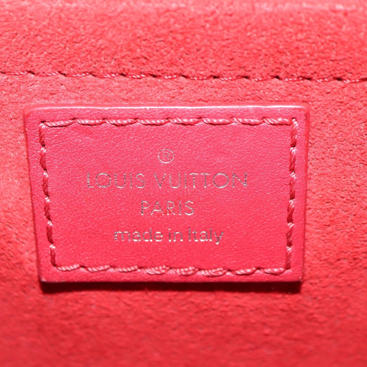 LOUIS VUITTON New Wave Chain Bag MM Leather 2way Red M51943 LV Auth YKZ1329A