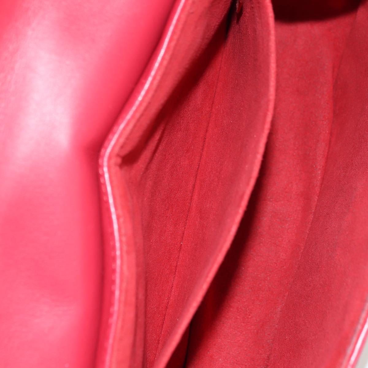LOUIS VUITTON New Wave Chain Bag MM Leather 2way Red M51943 LV Auth YKZ1329A