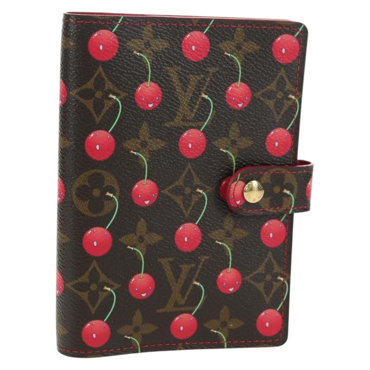 LOUIS VUITTON Monogram Cherry Agenda PM Planner Cover Red R21023 Auth YKZ1374SM