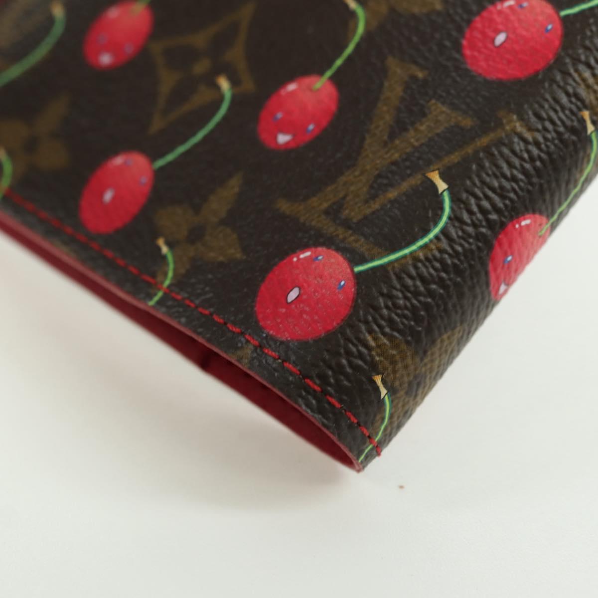 LOUIS VUITTON Monogram Cherry Agenda PM Planner Cover Red R21023 Auth YKZ1374SM