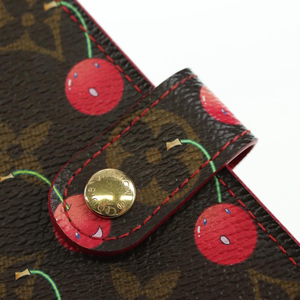 LOUIS VUITTON Monogram Cherry Agenda PM Planner Cover Red R21023 Auth YKZ1374SM