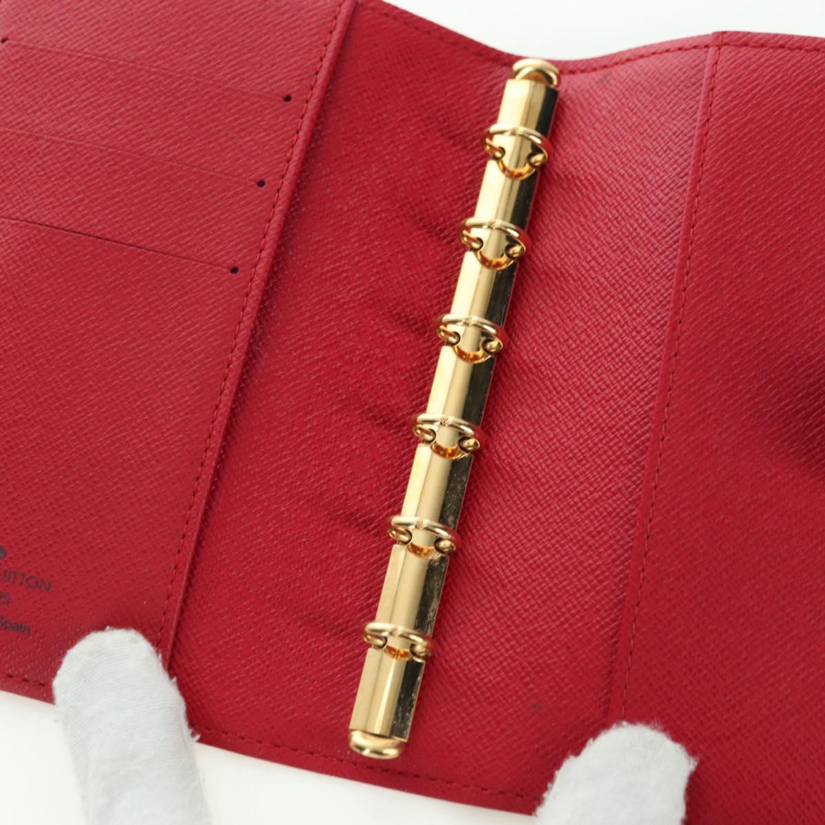 LOUIS VUITTON Monogram Cherry Agenda PM Planner Cover Red R21023 Auth YKZ1374SM