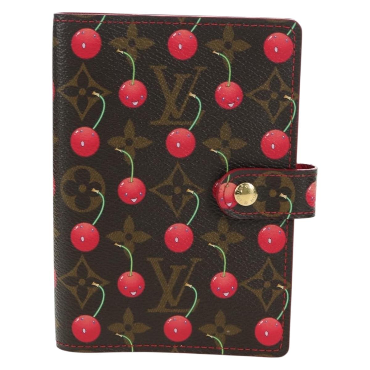 LOUIS VUITTON Monogram Cherry Agenda PM Planner Cover Red R21023 Auth YKZ1374SM