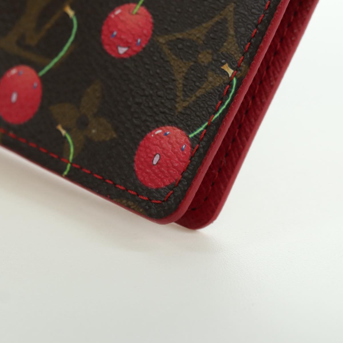 LOUIS VUITTON Monogram Cherry Agenda PM Planner Cover Red R21023 Auth YKZ1374SM