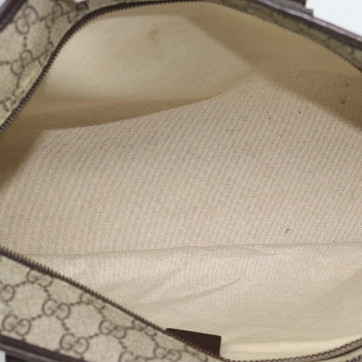 GUCCI GG Supreme Tote Bag PVC Beige Silver 211137 Auth YKZ140