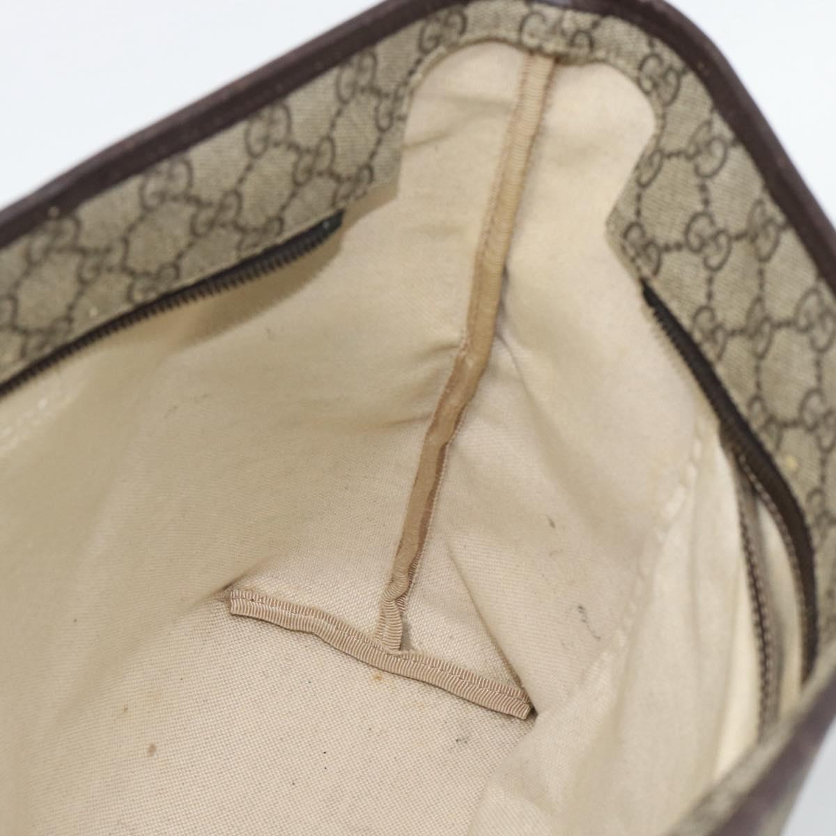 GUCCI GG Supreme Tote Bag PVC Beige Silver 211137 Auth YKZ140