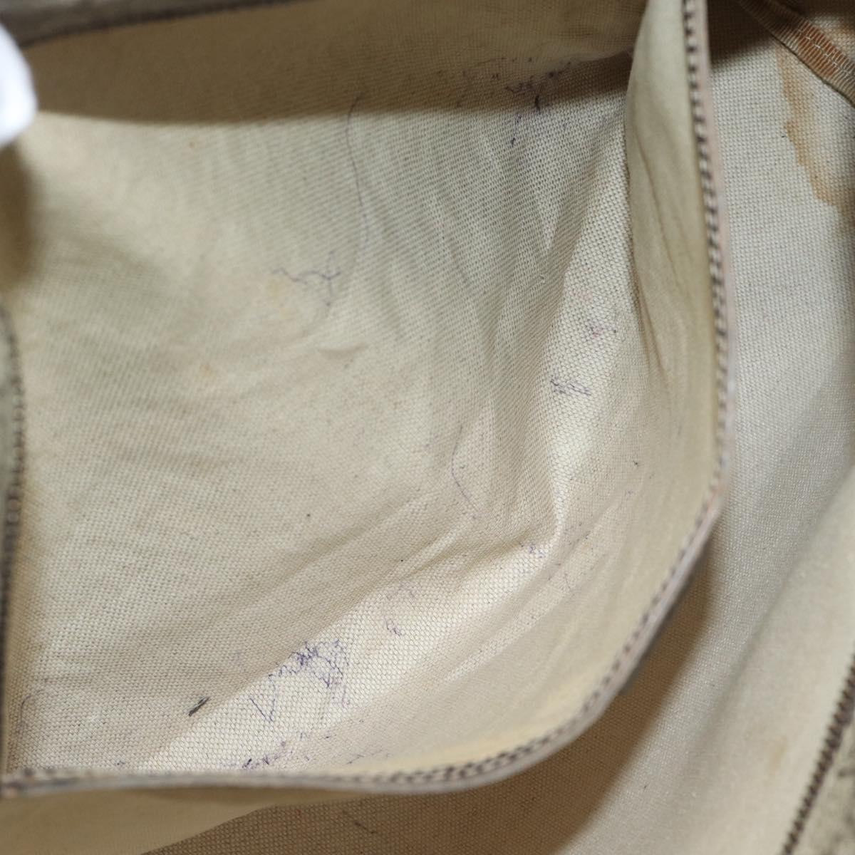 GUCCI GG Supreme Tote Bag PVC Beige Silver 211137 Auth YKZ140