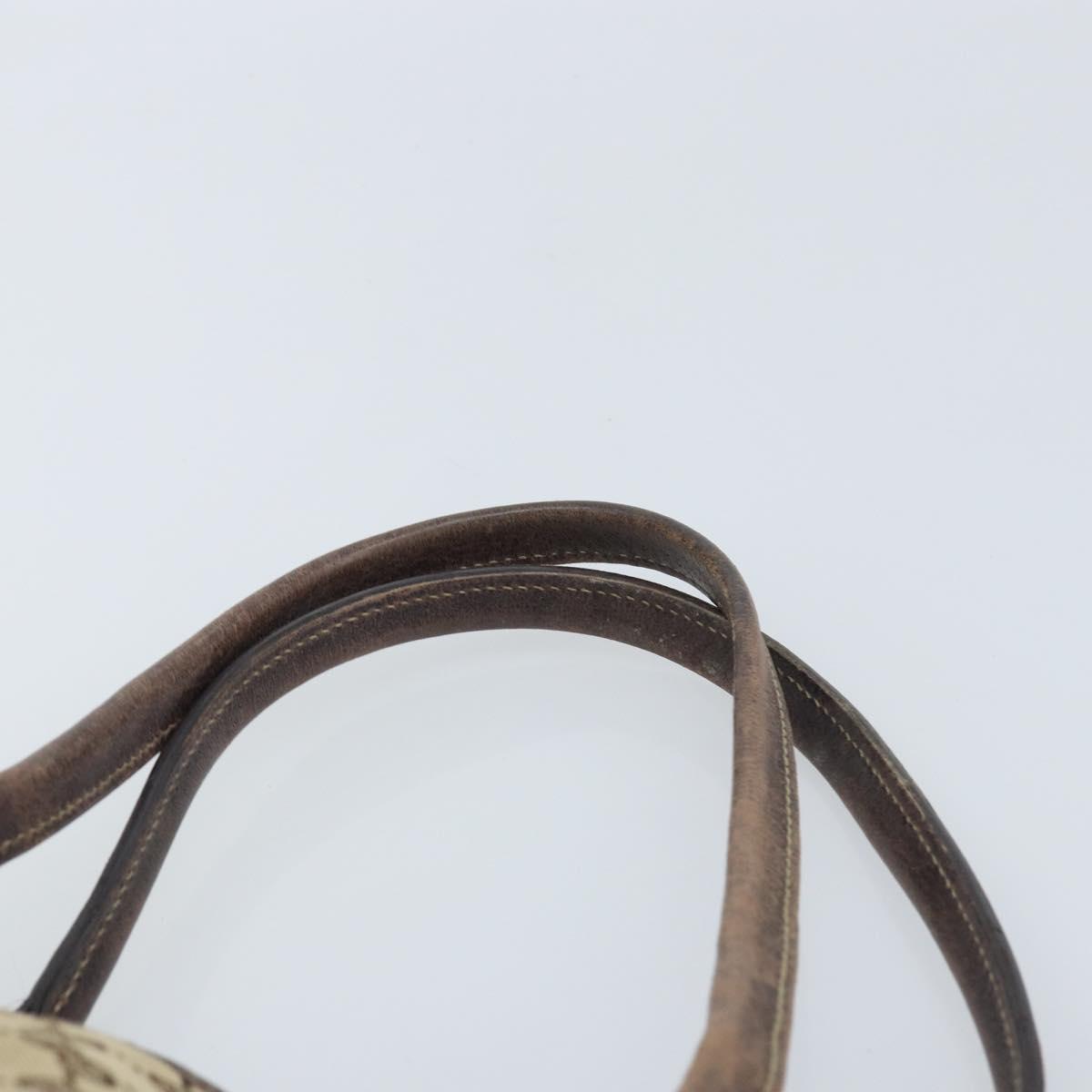 GUCCI GG Canvas Web Sherry Line Tote Bag Beige Gold 163805 Auth YKZ141
