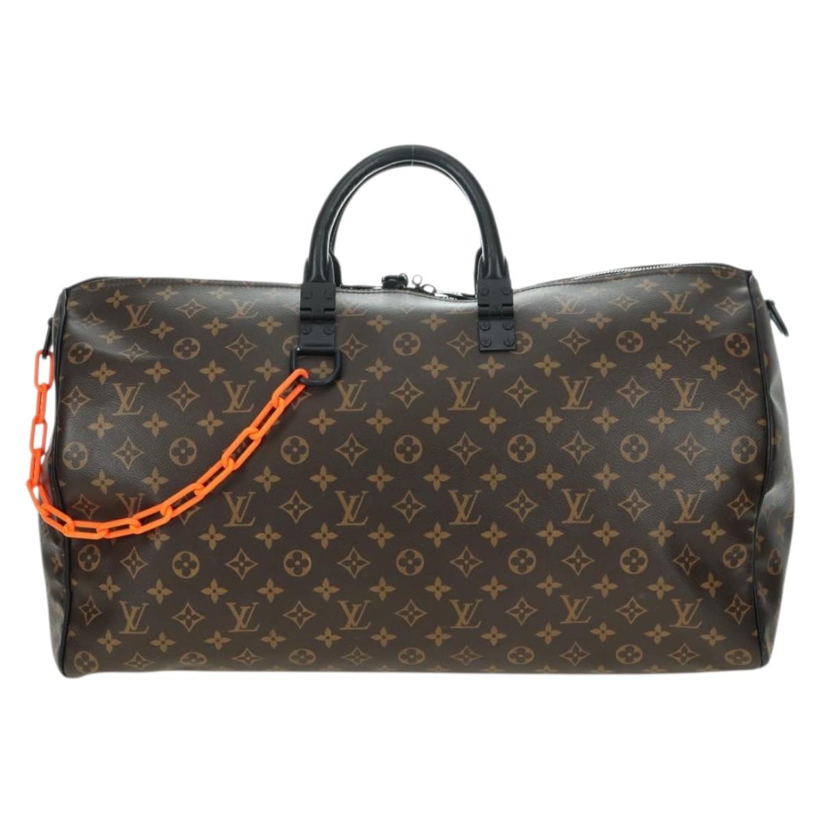 LOUIS VUITTON Monogram Virgil Abloh Keepall Band 50 Bag M44471 Auth YKZ1415M